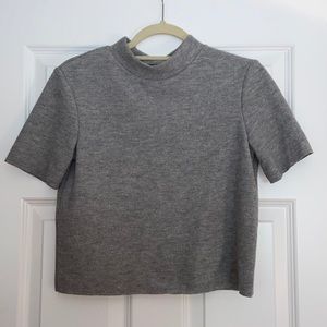 Cropped grey shirt from Zara. Very soft, cotton material.